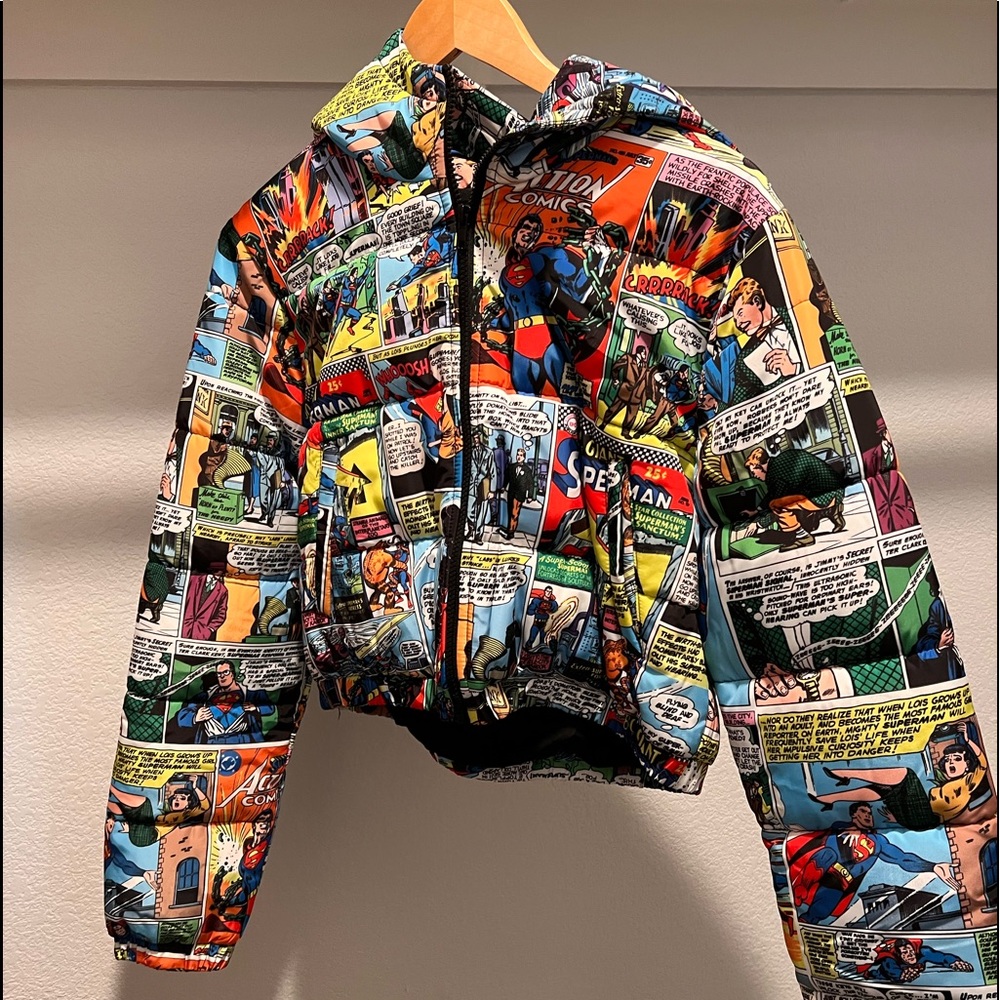 Marvel crop puffer/bomber jacket